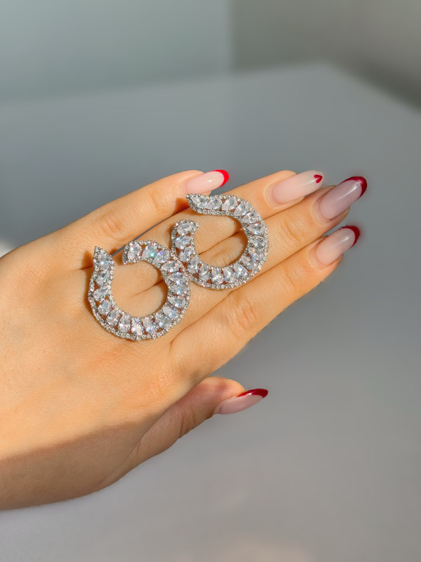گوشواره جواهر کریستال